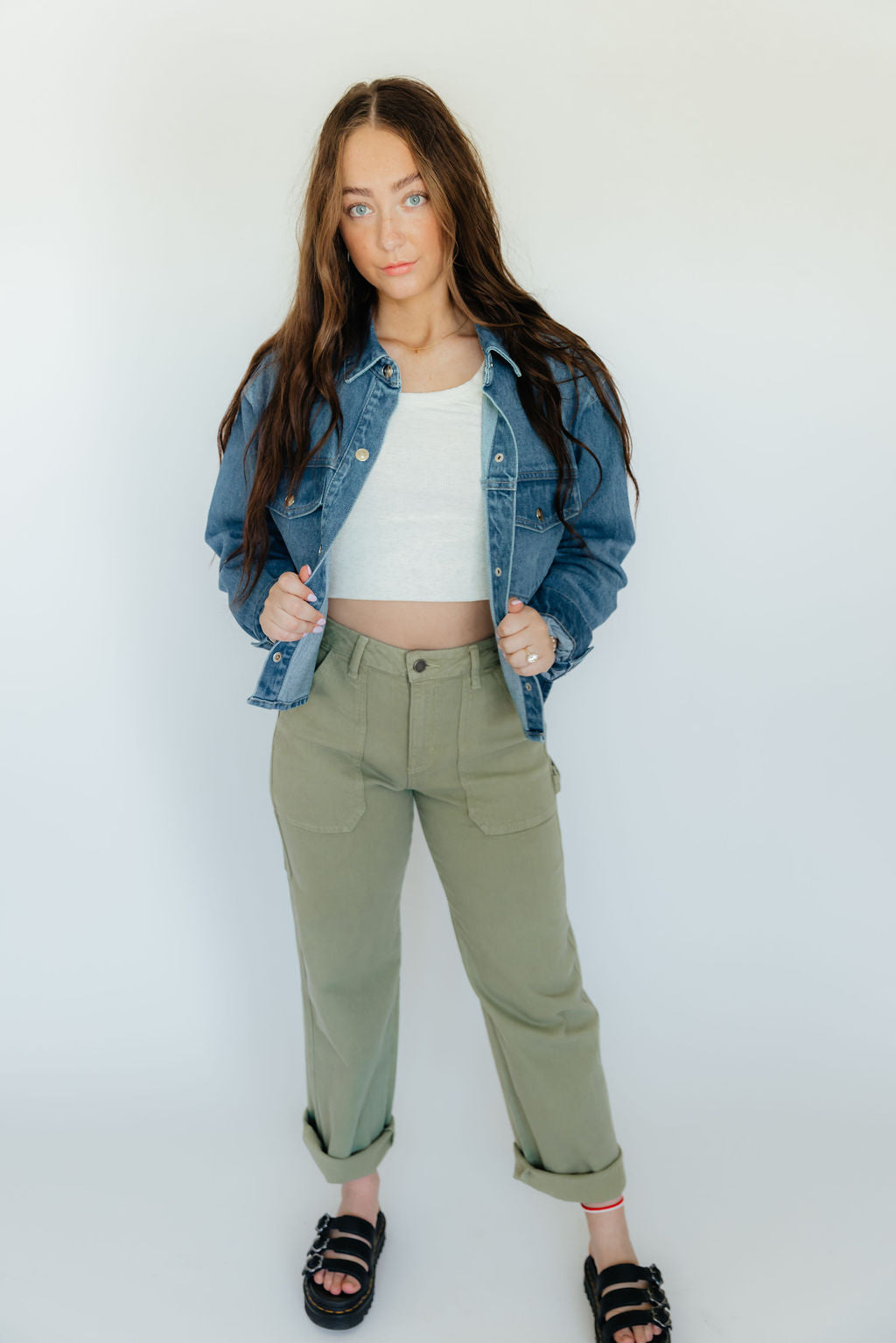 The Carli Cropped Denim Jacket