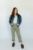 The Carli Cropped Denim Jacket