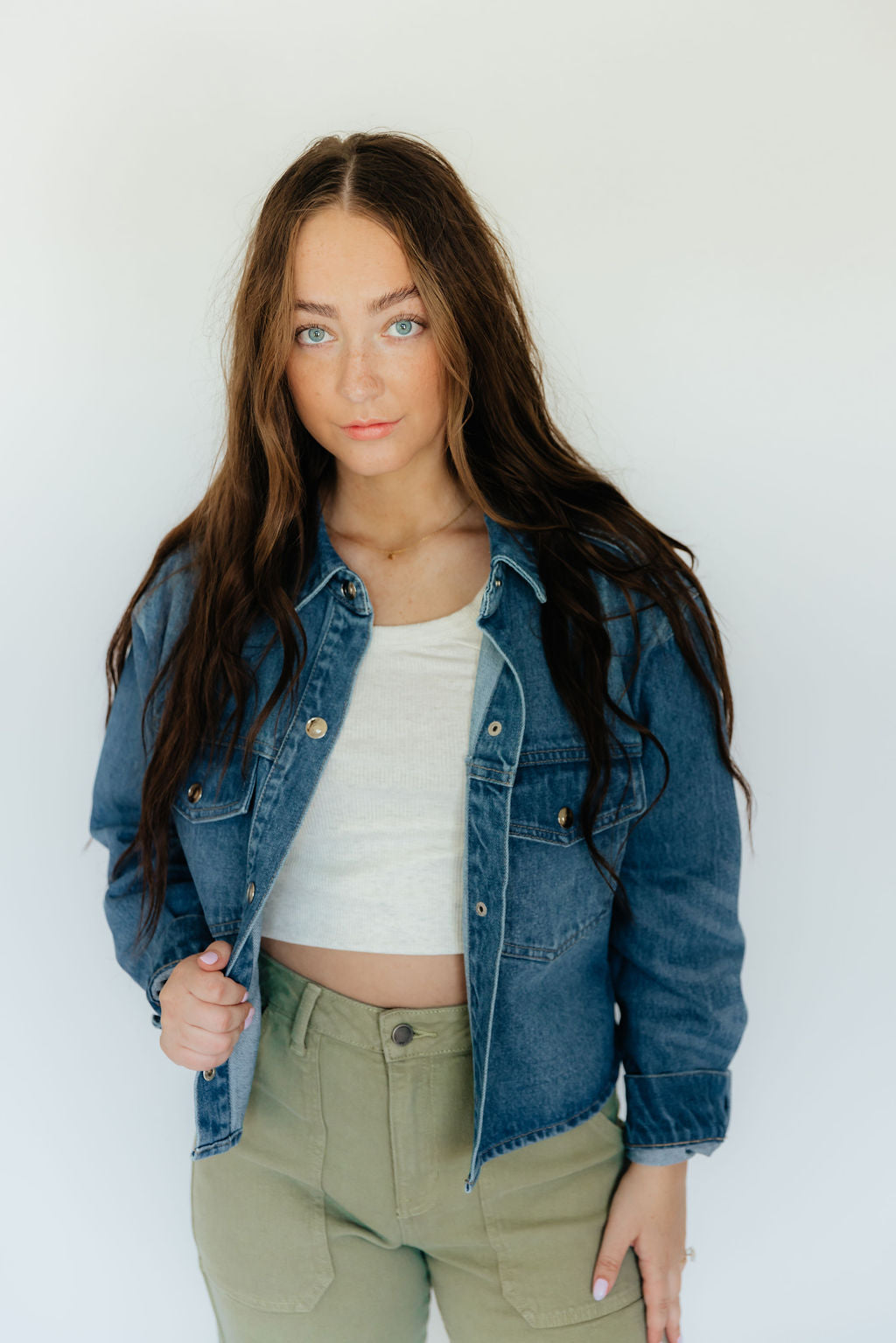 The Carli Cropped Denim Jacket