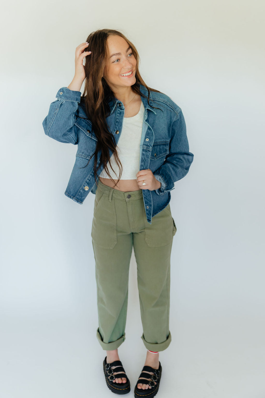 The Carli Cropped Denim Jacket